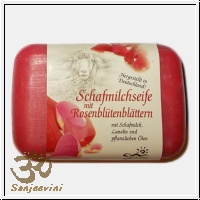 Schafmilchseife mit Rosenbltenblttern 100g